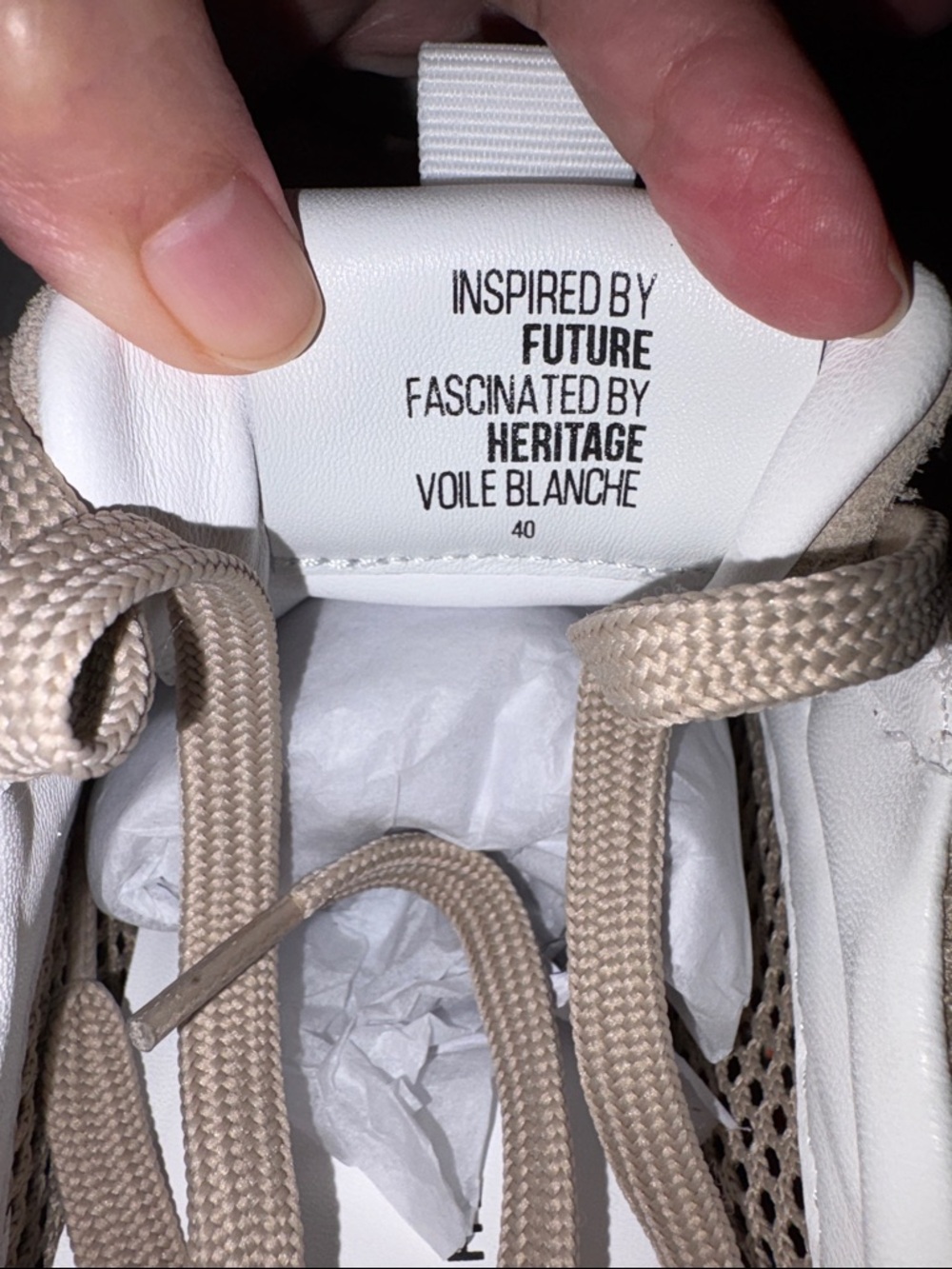 NWT VOILE BLANCHE PLAY Mesh Sneaker in Light Beige - Picture 12 of 16